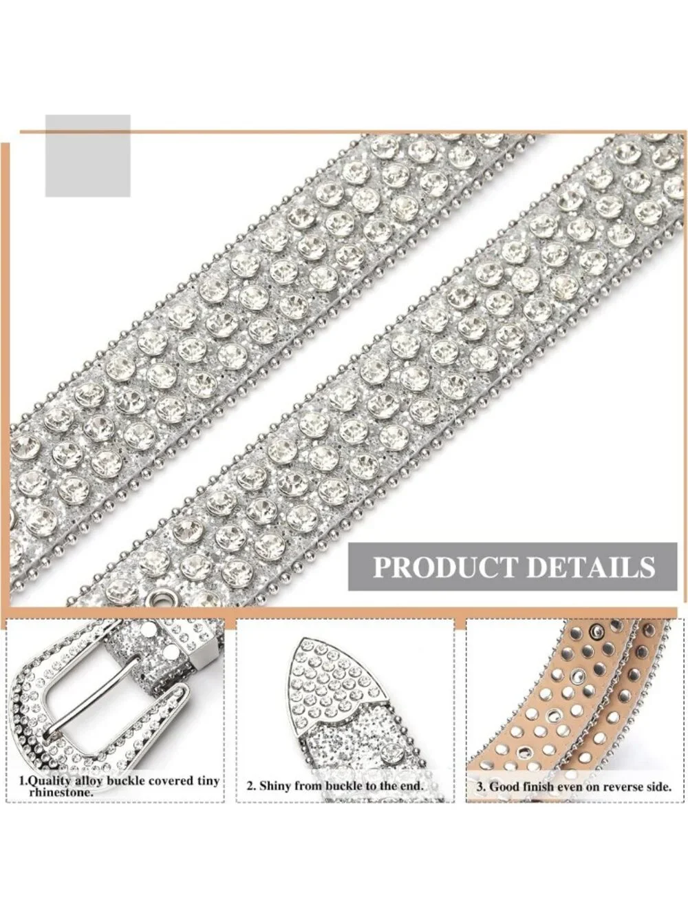 Rhinestone Western Belts for Women & Men | Bling Cowgirl Diamond Studded Jeans